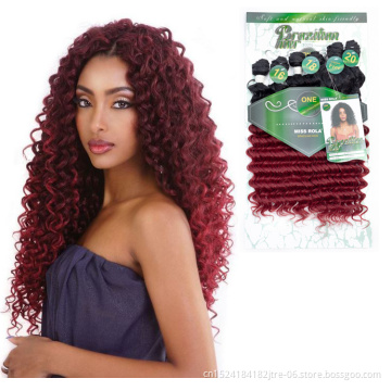 Japanese Kaneka deep curl high temperature silky synthetic hair nigeria cheap tangle free synthetic hair weaving south africa